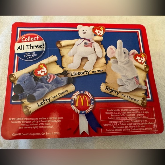 Ty Beanie Babies McDonald's 2000 Righty the Elephant Collectible Y2K USA - Picture 5 of 7